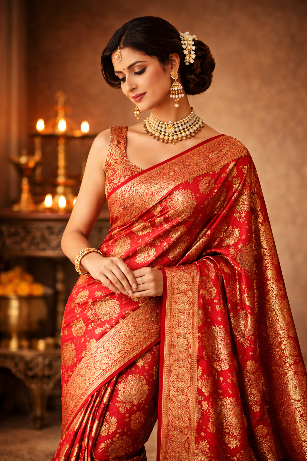 Royal Banarasi Bloom – Silk Saree
