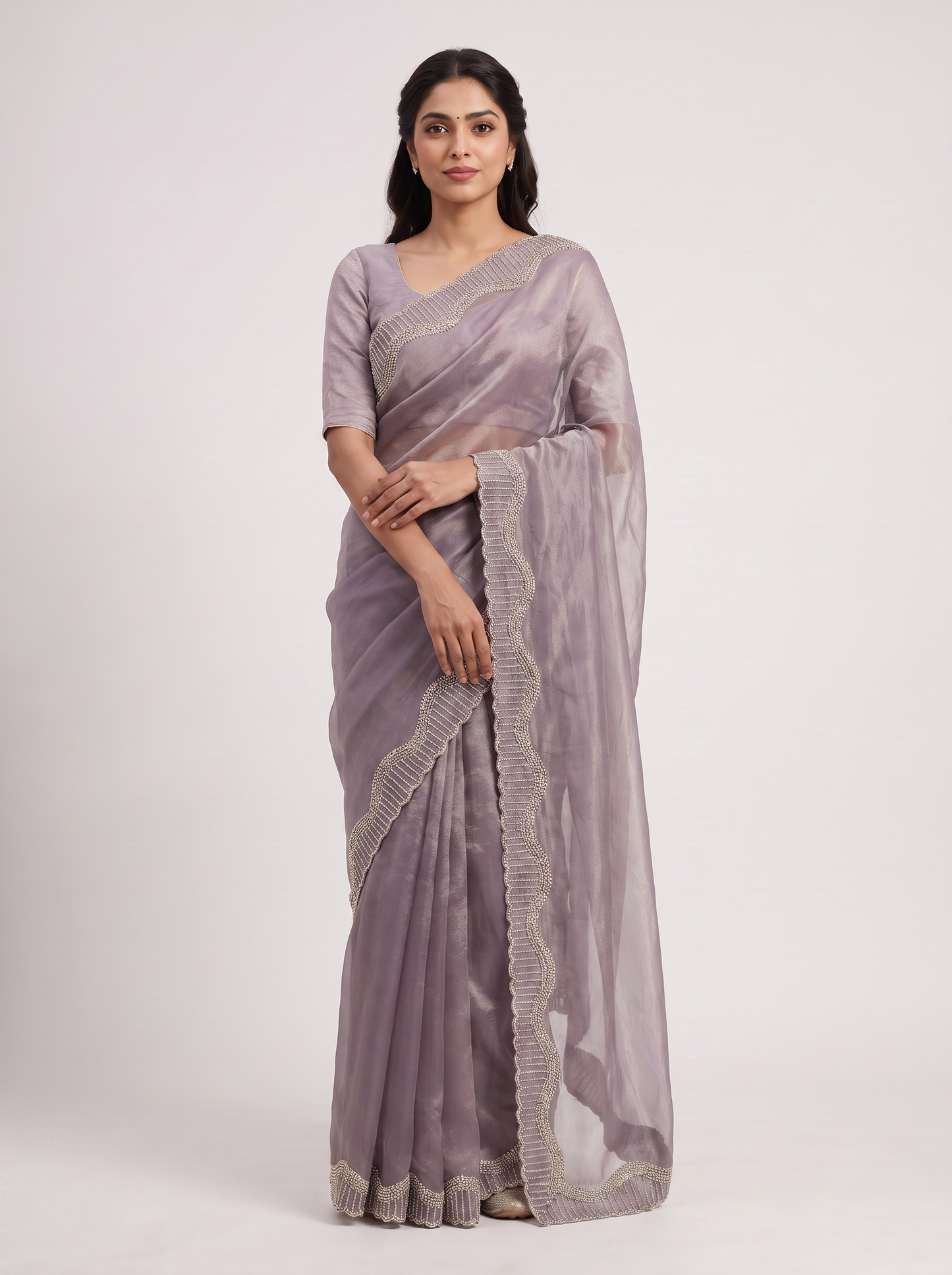 Tamasha-Premium Embellished Border Saree | Lightweight Festive & Party Wear Saree