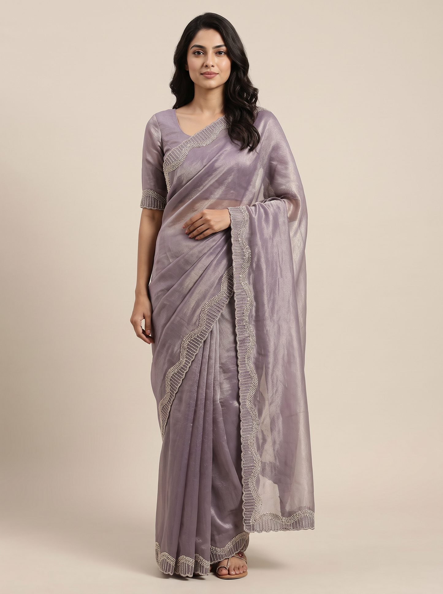 Tamasha-Premium Embellished Border Saree | Lightweight Festive & Party Wear Saree