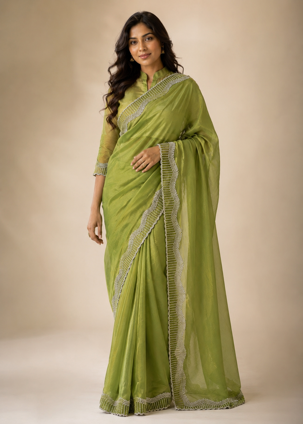 Tamasha-Premium Embellished Border Saree | Lightweight Festive & Party Wear Saree