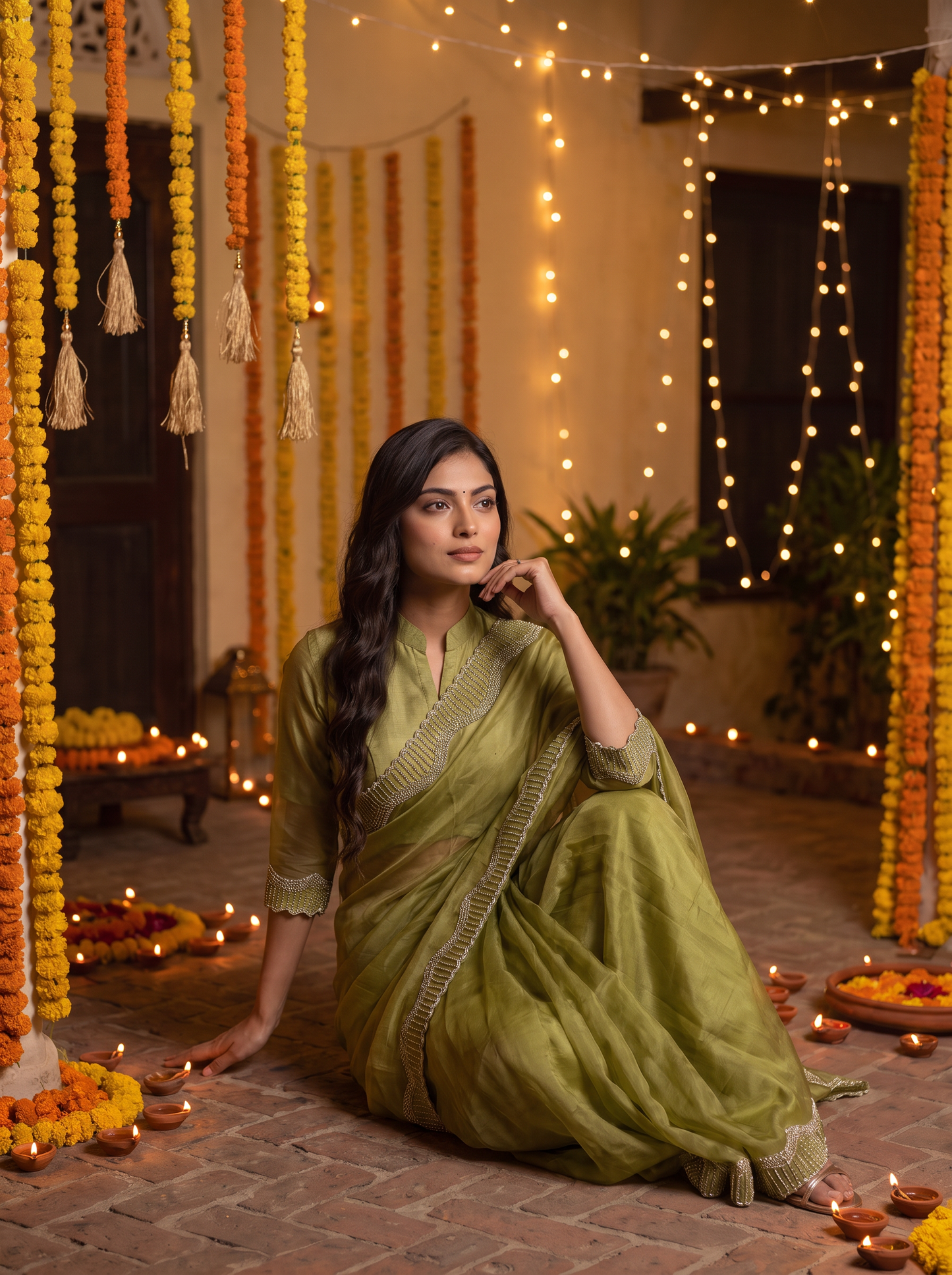Tamasha-Premium Embellished Border Saree | Lightweight Festive & Party Wear Saree