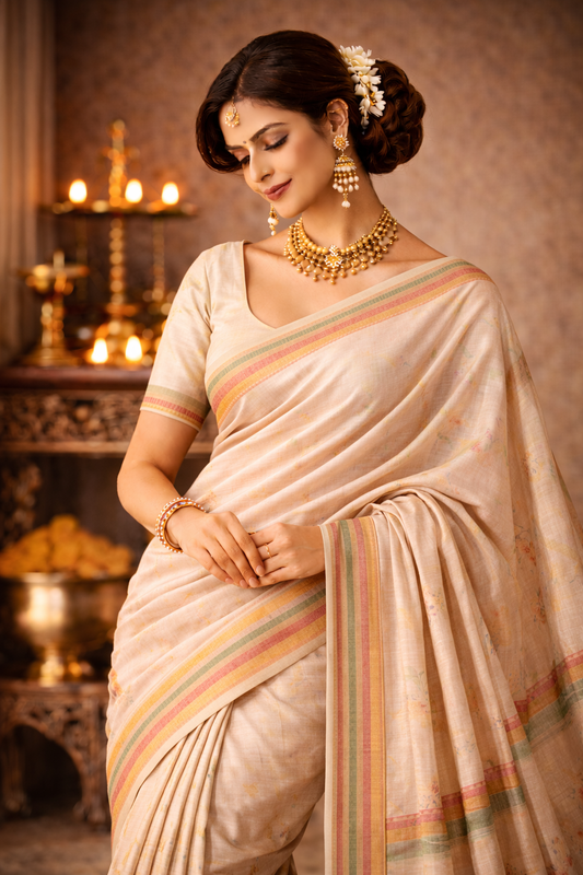 Handloom Inspired Grace – Cotton Saree