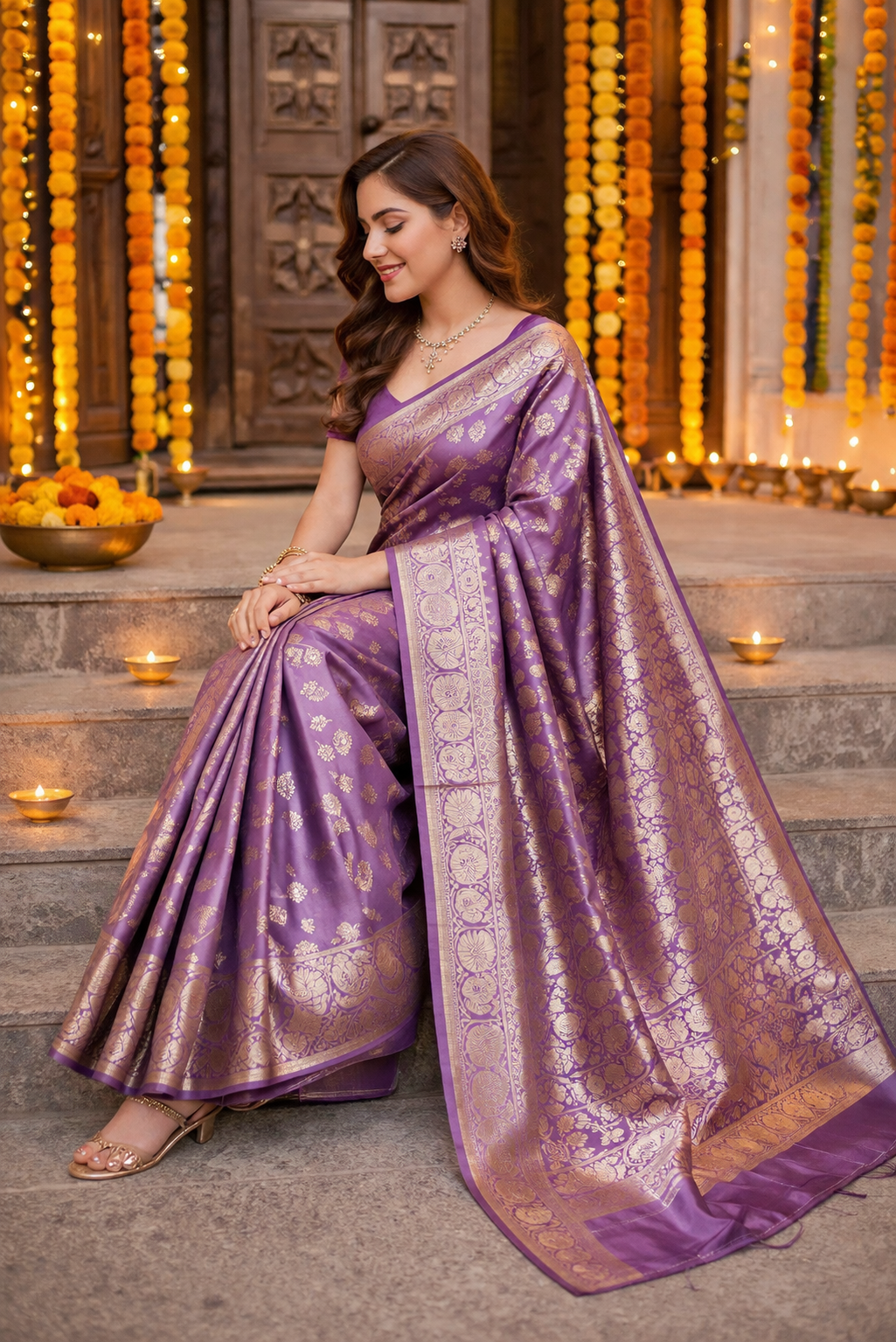 Silky Milky | Satin Silk Zari Woven Designer Saree 💚✨