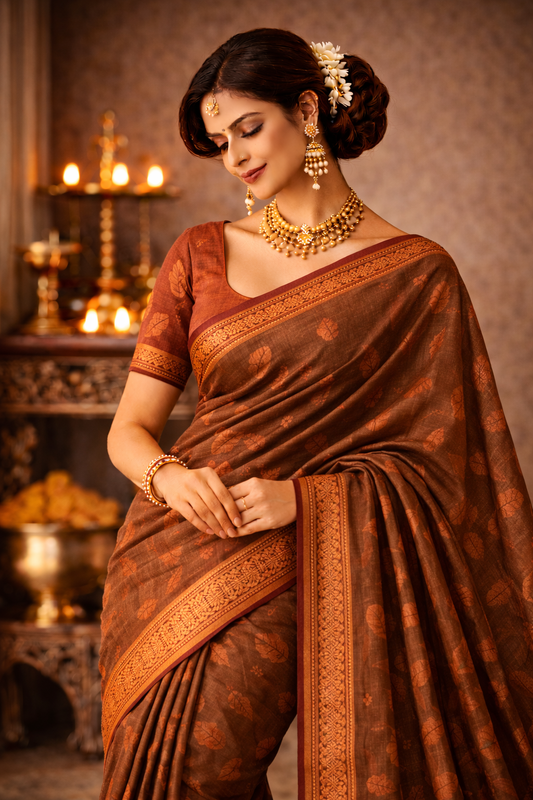 Earth Tone Everyday – Cotton Saree
