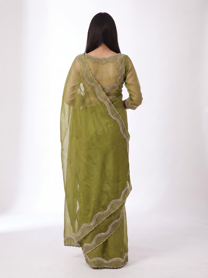 Tamasha-Premium Embellished Border Saree | Lightweight Festive & Party Wear Saree