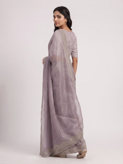 Tamasha-Premium Embellished Border Saree | Lightweight Festive & Party Wear Saree