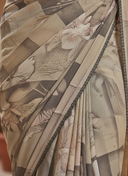Varnika Soft Georgette Printed Saree – Floral Elegance